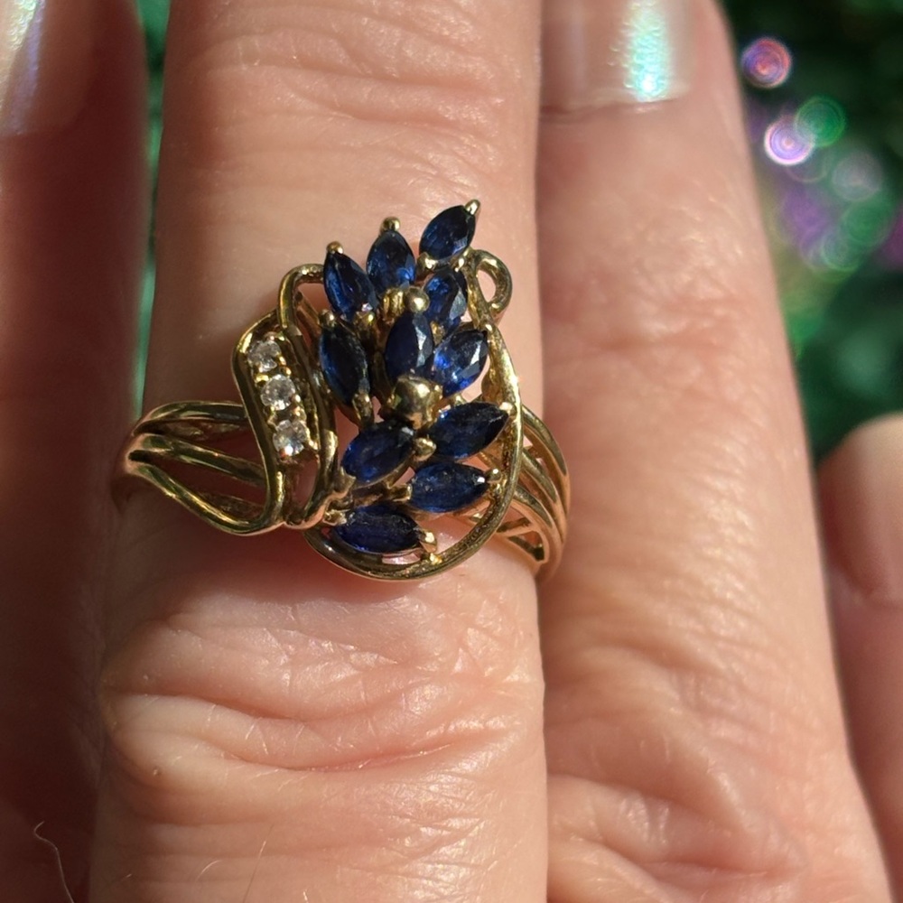 HOLD for morr790 14k Sapphire Diamond Ring NFS - Picture 12 of 16